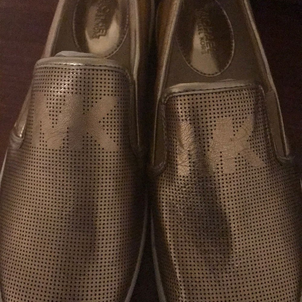 Gold slip on Michael Kors shoe